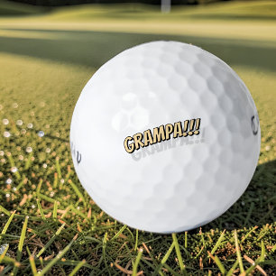 Grampa!!! Modern Simple Cool Comic Golf Balls