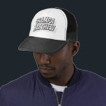 Grampa!!! Modern Simple Cool Comic Trucker Hat<br><div class="desc">This simple and modern design is composed of san serif typography.</div>