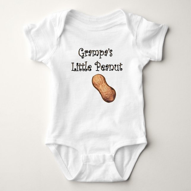 Grampa's Little Peanut Baby Bodysuit (Front)