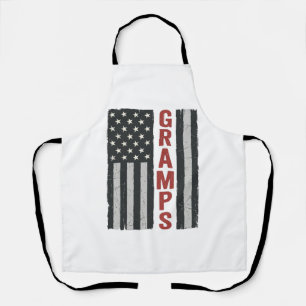 Gramps American Flag Vintage Patriotic Vector_1 Apron