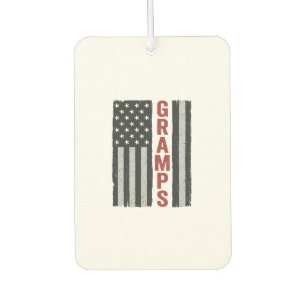 Gramps American Flag Vintage Patriotic Vector_1 Car Air Freshener