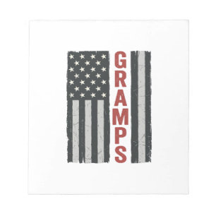 Gramps American Flag Vintage Patriotic Vector_1 Notepad