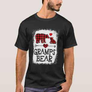 Gramps Bear Christmas Pajama Red Plaid Buffalo Fam T-Shirt