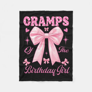 Gramps Birthday Girl Matching Coquette nk Bow Fleece Blanket