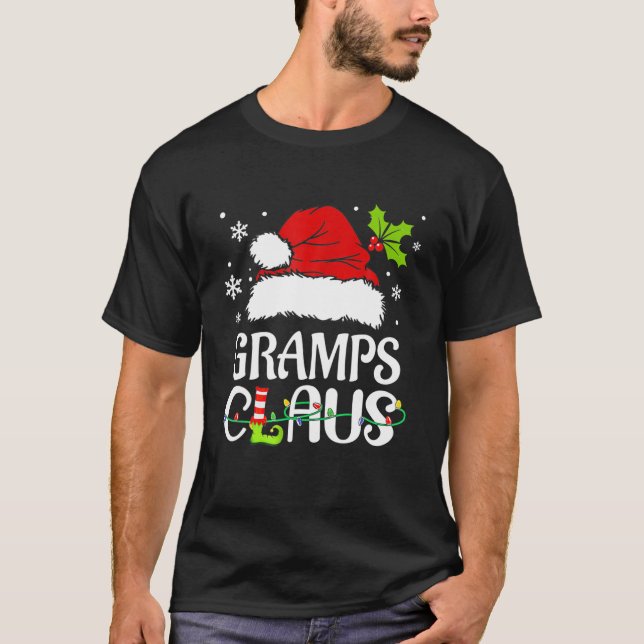 Gramps Claus Christmas Pajama Family Matching Xmas T-Shirt (Front)
