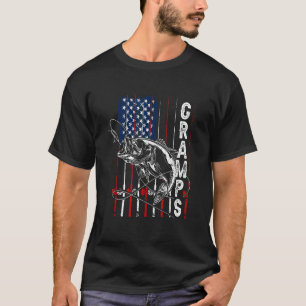 Gramps Fishing American Flag Vintage T-Shirt