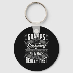 Gramps Knows Everything Funny Gramps Fathers Day G Key Ring