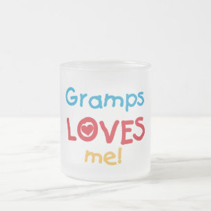 Gramps Loves Me T-shirts and Gifts Frosted Glass Coffee Mug