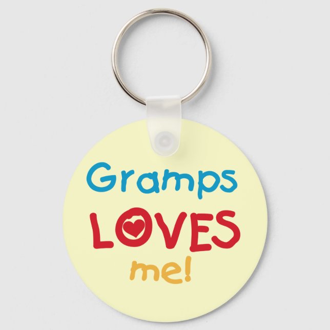 Gramps Loves Me T-shirts and Gifts Key Ring (Front)