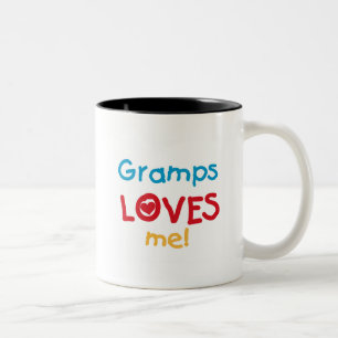 Gramps Loves Me T-shirts and Gifts Two-Tone Coffee Mug