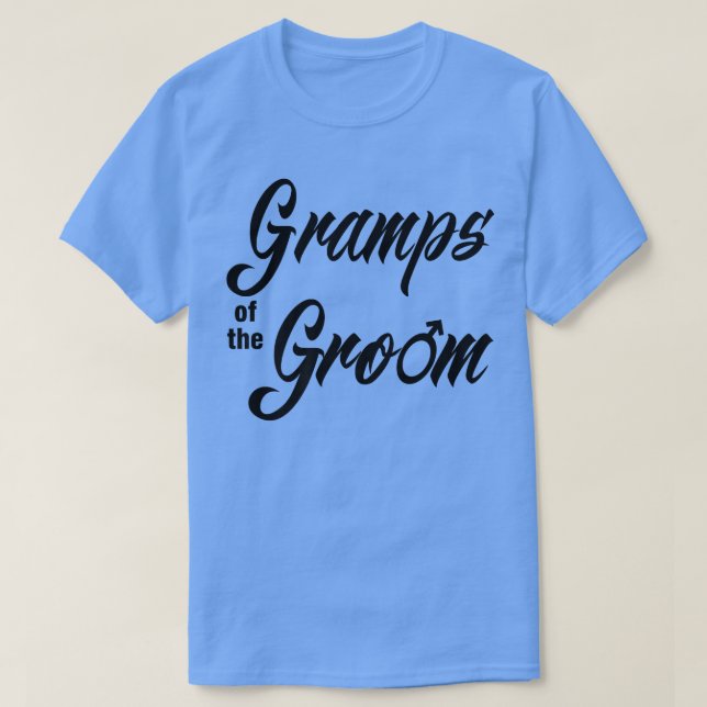 Gramps Of Groom Wedding Party Matching Bridal Part T-Shirt (Design Front)