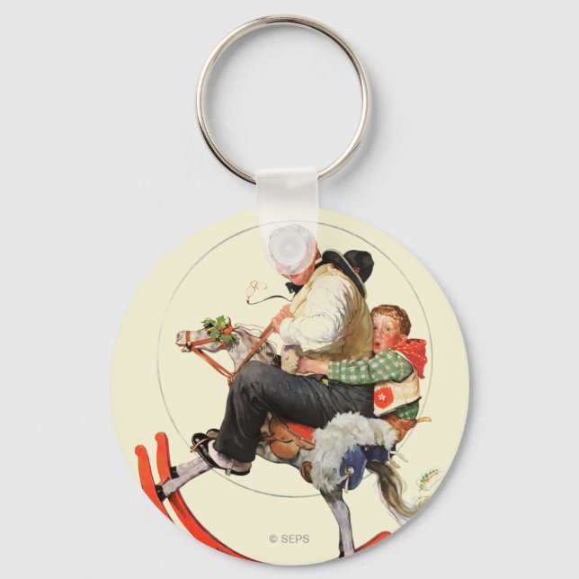 Gramps on Rocking Horse Key Ring (Front)
