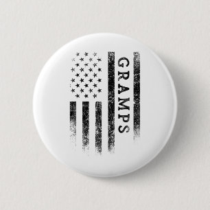 Gramps Patriotic American Usa Flag Father's Day Gr 6 Cm Round Badge