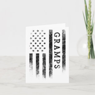 Gramps Patriotic American Usa Flag Father's Day Gr Card