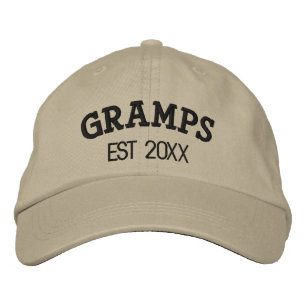 Gramps Personalised Grandpa Gift Custom Text Embroidered Hat