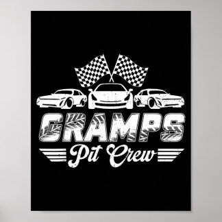 Gramps Pit Crew Birthday Party Race Car Lover Poster