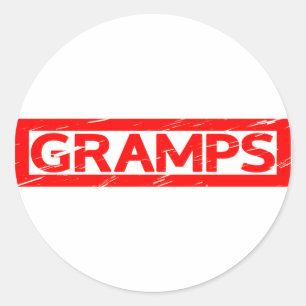 Gramps Stamp Classic Round Sticker
