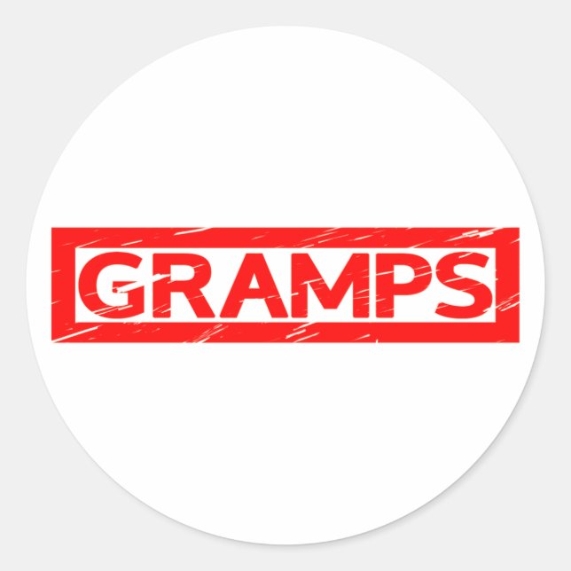 Gramps Stamp Classic Round Sticker (Front)