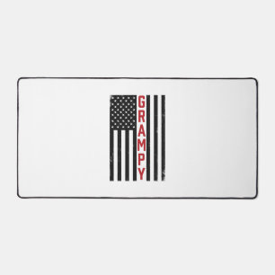 Grampy American Flag Patriotic Vintage Vector Desi Desk Mat