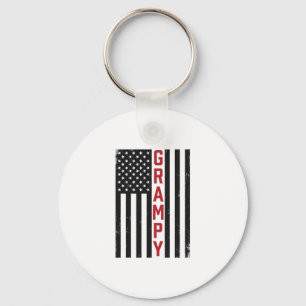 Grampy American Flag Patriotic Vintage Vector Desi Key Ring