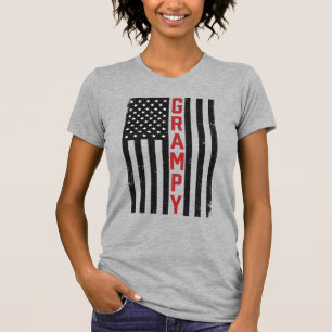 Grampy American Flag Patriotic Vintage Vector Desi T-Shirt