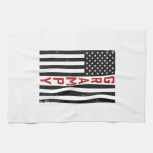 Grampy American Flag Patriotic Vintage Vector Desi Tea Towel