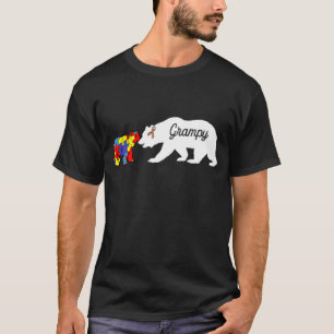 Grampy Bear Autism Awareness Mens Gift T-Shirt