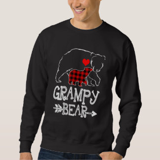 Grampy Bear Buffalo Plaid Christmas Family Pajama Sweatshirt