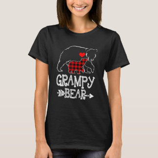 Grampy Bear Buffalo Plaid Christmas Family Pajama T-Shirt