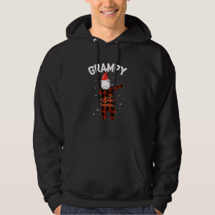 Grampy Bear Dabbing Plaid Pajama Lights Matching F Hoodie
