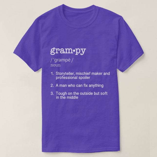 Grampy Definition T   Funny Father's Day Gift Tee  (Design Front)