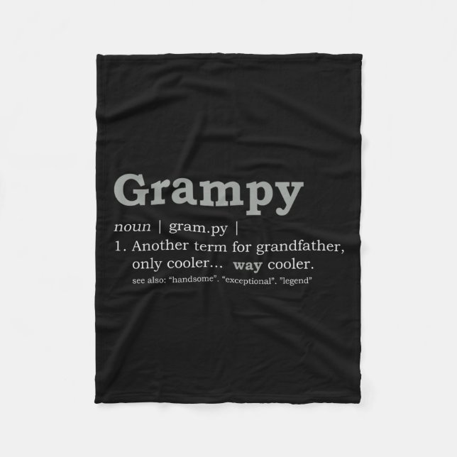 Grampy Design_ Funny Definition  Fleece Blanket (Front)