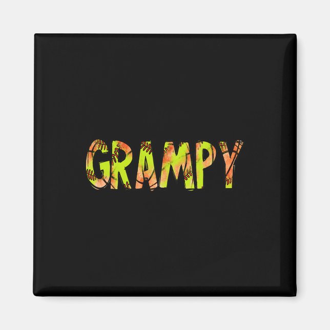 Grampy Of Both Half Sketll Softll Birthday Boy  Magnet (Front)