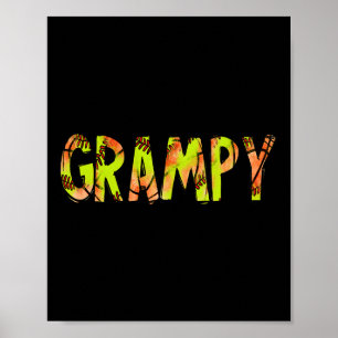Grampy Of Both Half Sketll Softll Birthday Boy  Poster