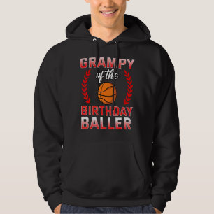Grampy Of The Birthday Boy Basketball Bday Celebra Hoodie