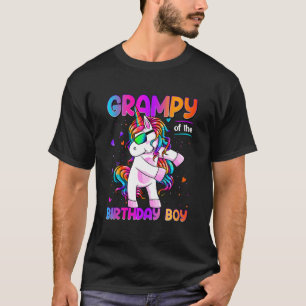 Grampy of the Birthday Boy Dabbing Unicorn Party 1 T-Shirt