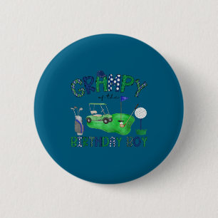 Grampy of the birthday boy hole in one golf lover 6 cm round badge