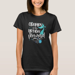 Grampy Of The Birthday Mermaid Family Matching Par T-Shirt