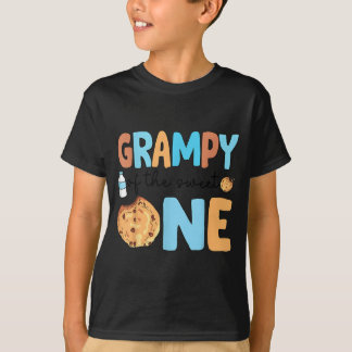 Grampy Of The Sweet One Cookies And Milk 1st T-Shirt