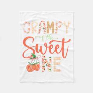 Grampy of The Sweet One Peach 1st Birthday Girl Fleece Blanket