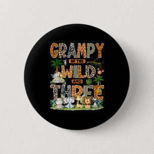 Grampy Of The Wild & Three Zoo 3rd Birthday Sa 6 Cm Round Badge