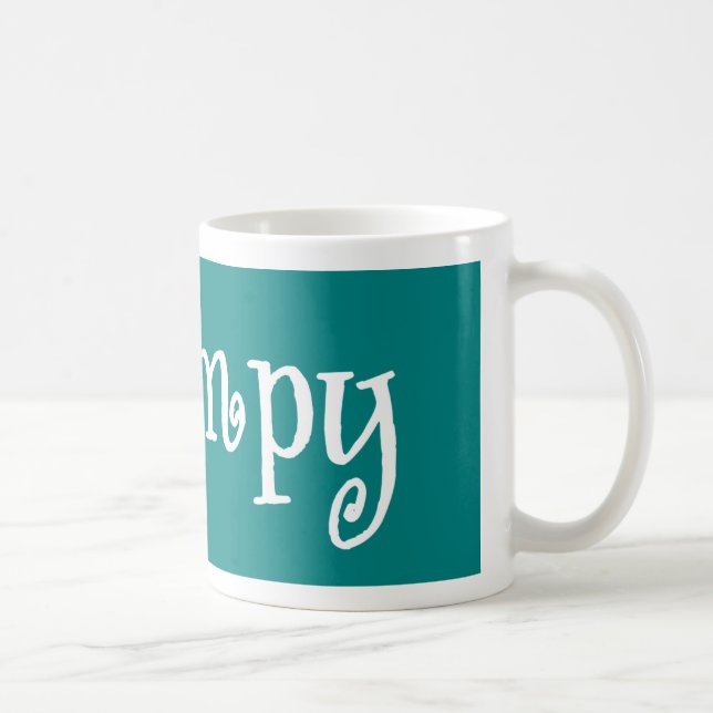 Grampy Teal And White Coffee Mug (Right)