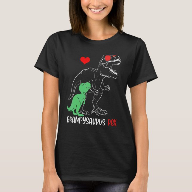 Grampysaurus Daddy Rex Autism Awareness Proud Dad T-Shirt (Front)