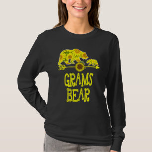 Grams Bear Sunflower Matching Family Mother Father T-Shirt