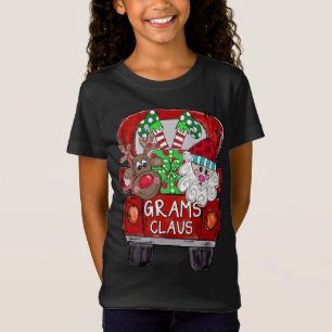 Grams Claus Christmas - Reindeer and Santa Claus T-Shirt