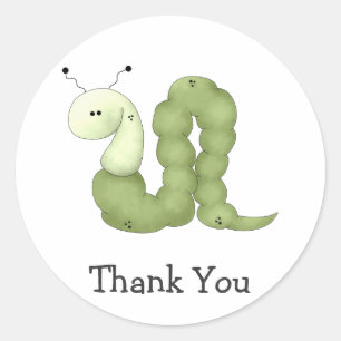 Gram's Garden · Green Worm Classic Round Sticker