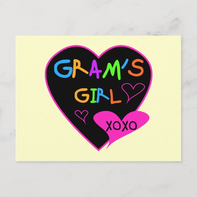 Gram's Girl Custom T-Shirts, Mugs, Buttons, Cases Postcard (Front)