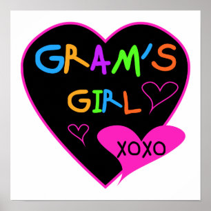 Gram's Girl Custom T-Shirts, Mugs, Buttons, Cases Poster