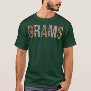 Grams Leopard Print Mum Cute Mothers Day Funny Gra T-Shirt