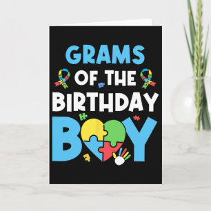 Grams Of The Birthday Boy Autism Awareness Puzzle Card